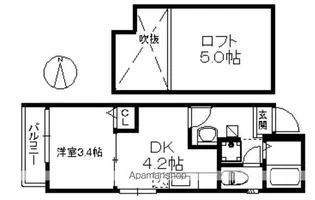 リバティー・JK【106号室】の間取り