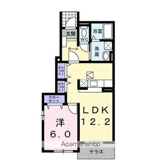 アヴァン・フォンテーヌC【1階】の間取り