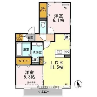 エアル【2階】の間取り