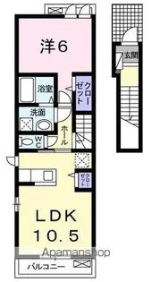 フィオーレⅢ【2階】の間取り