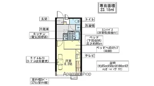 レオパレスRAKUJO【209号室】の間取り