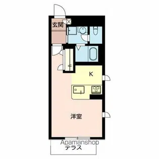 MAISON BLEU FONCE【101号室】の間取り
