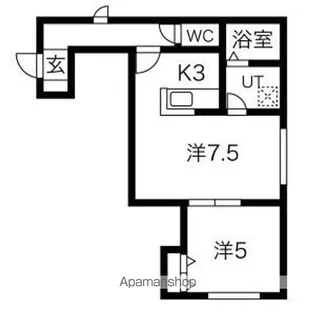 ライムローズ【205号室】の間取り