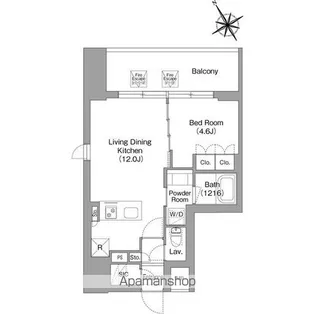 バウスフラッツ蔵前【10階】の間取り