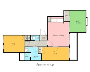 フィアテル岸和田【303号室】の間取り