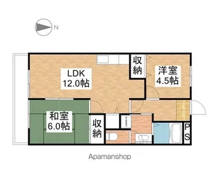パープルメゾン【202号室】の間取り