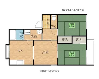 パークサイド木下A・B【A207号室】の間取り