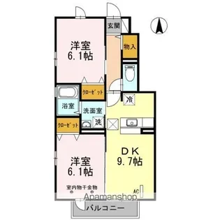 GRACE COURT A【1階】の間取り