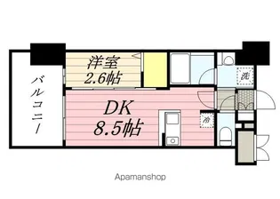 グランフォーレプライム六本松【1204号室】の間取り