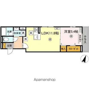 ディーシンシア【1階】の間取り