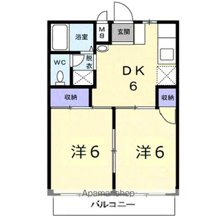 シティハイツなかの【2階】の間取り