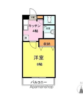 ウェルタウンみわ 1号館【304号室】の間取り