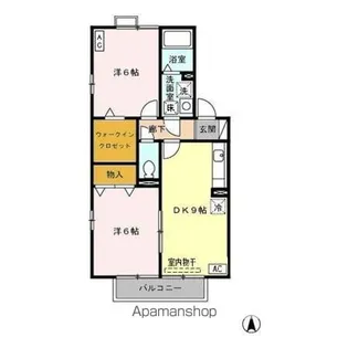 ツインハイム E【2階】の間取り