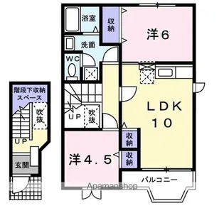 メゾンナカシマⅢB【2階】の間取り
