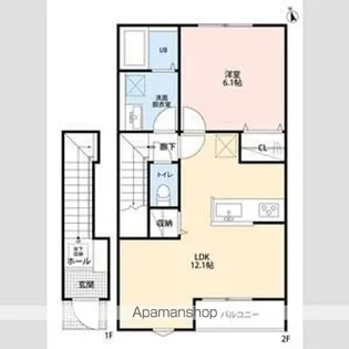 リーブルファイン若葉桜木【2階】の間取り