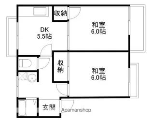 サンライフしのはら【201号室】の間取り