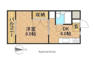 グリーンビレッジ【3階】の間取り