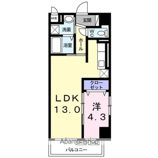 リーベル クリサンス【1階】の間取り