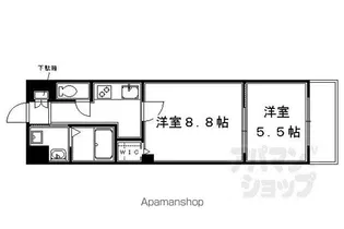 三条双月堂【402号室】の間取り