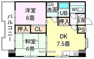 第2ゴトービル【5階】の間取り