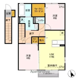 コンフォート A【2階】の間取り