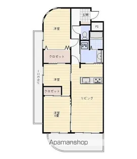 籠屋町アビタシオンⅡ【5階】の間取り