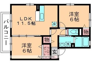 ルミエール Ⅱ【1階】の間取り