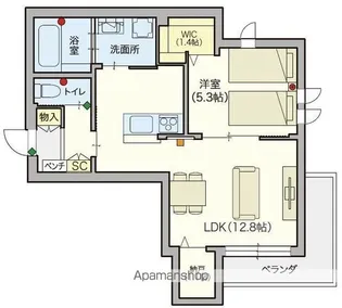 シニア限定ヘーベルVILLAGE 松戸二十世紀が丘 ヘーベ【2階】の間取り