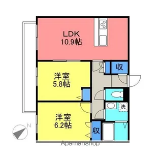フェリシードⅡ【302号室】の間取り