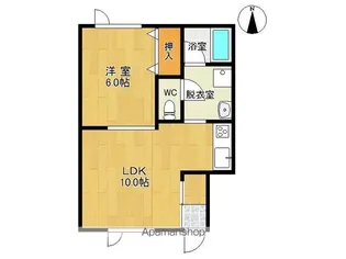 クリーンハウス【1E号室】の間取り