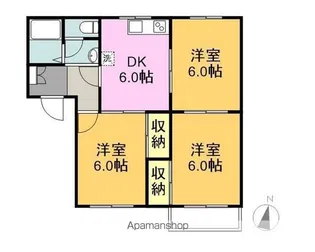 タウニー山田D【1階】の間取り