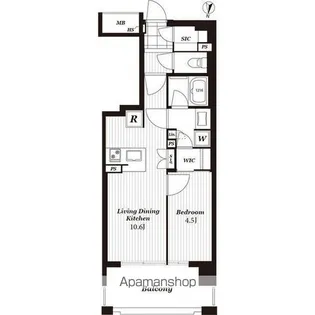 オープンレジデンシア名駅南グランアート【7階】の間取り