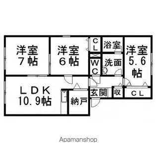 AP優福エミネント【1階】の間取り