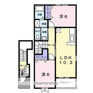 グリーン・メゾンA【2階】の間取り