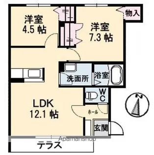 ケンズフィールド ホライズン【1階】の間取り