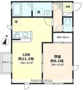 ソレアード諏訪坂【1階】の間取り