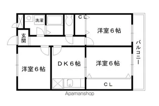 ミローズコート【205号室】の間取り
