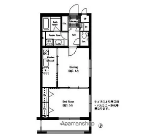ルミエール中町【1階】の間取り
