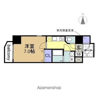 エステムコート名古屋新栄Ⅲグローリィ【3階】の間取り