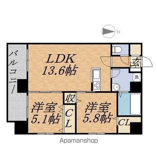 MODENA円山(モデナ円山)【3階】の間取り