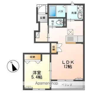 ラ・フォンテ エー(LA・FONTE A)【1階】の間取り