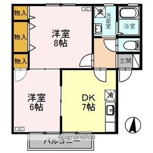 ボヌール・N B棟【2階】の間取り