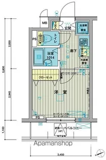 メインステージときわ台Ⅱ【510号室号室】の間取り