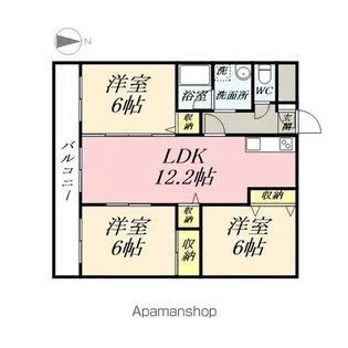 ベンビレッジ平田東公園【202号室】の間取り