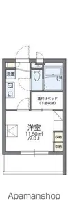 レオパレスEGAWA【3階】の間取り