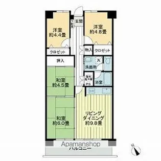 アイランド・コート新宇多津【304号室】の間取り