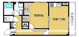 タイズコートクニジマ【305号室号室】の間取り