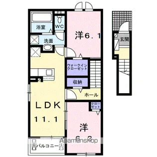 メゾンネージュⅡ番館【2階】の間取り
