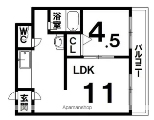 マルクエレガンスⅢ【4-B号室】の間取り