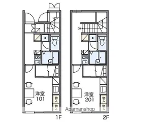 レオパレス蒼 Ⅱ【102号室】の間取り